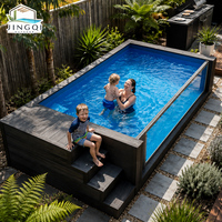 Moments de détente : Spa jacuzzi portable en fibre de verre, design familial, pour terrasse extérieure, piscine conteneurisée sur mesure