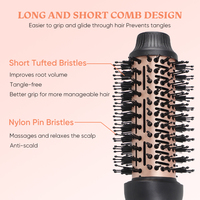 Sèche-cheveux brosse 5 en 1 Brosse rotative soufflante Brosse ronde Sèche-cheveux Volumiseur Brosse à air chaud Boucleur et lisseur Brosse 110V à 240V