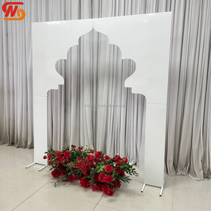 Smooth White Wedding Arch <b>Backdrop</b> Panel Metal Arch <b>Frame</b> Background for Wedding Event Decoration - Product Image 3