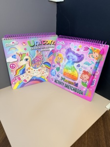 Libro di Attività Personalizzato per Bambini con Ali, Album da <span class=keywords><strong>Disegno</strong></span> per Ragazze, Libro di Attività e Adesivi Unicorno - Product Image 5