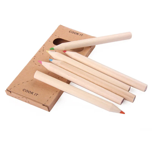 Ensemble de crayons de couleur en bois, 12 pièces et 6 pièces, à la mode, géométrie promo - Product Image 5
