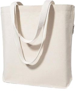 HOT Sale New Style <b>Large</b> <b>Plain</b> Cotton <b>Canvas</b> Tote Shopping Bag With Custom Logo - Product Image 5