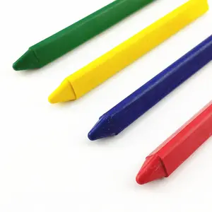 Рекламные товары для школы, канцелярские принадлежности 6/10/12 видов цветов, треугольные восковые карандаши для детей, треугольные карандаши для детей