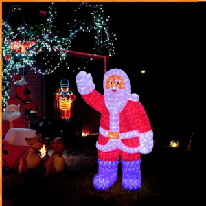 Lampes décoratives à motif de sculpture tissée 3D pour hall, Noël, Père Noël, renne, parc de vacances, pelouse, modélisation de paysage - Product Image 6