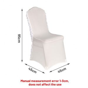 <b>2023</b> Wholesale Multifunction Custom Logo Promotional Rosette Chair Cover White Banquet Spandex Gold Color Folding for Wedding - Product Image 4
