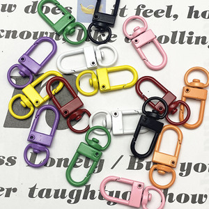 Colorful Zinc Alloy <b>Spring</b> Hooks For Bag Accessories Fashion Metal Keychain <b>Clips</b> 3mm Small Hook DIY Parts - Product Image 4