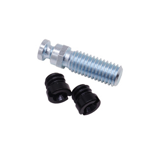 Vis <span class=keywords><strong>de</strong></span> positionnement <span class=keywords><strong>à</strong></span> tête sphérique en zinc galvanisé sur mesure, avec tampon d'isolation anti-vibration en caoutchouc pour le positionnement des portes d'armoires - Product Image 6