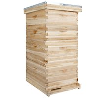 Neuer Wachsbeschichteter 4-Schichtiger Langstroth China-Fichten-Holz-Bienenstock Honigbox Modell B-7L Komplettset 35kg mit 1 Jahr Garantie für Landwirtschaftliche Nutzung