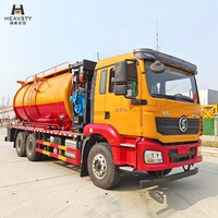 Camion d'aspiration de boues diesel manuel HEAVSTY 4375+1400, entre-essieux 22 m³, double réservoir, pour Shacman Delong SX1259MB4F1C
