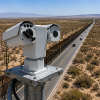 Cámara PTZ Térmica para Exteriores con Sensor Dual EO IR, Vigilancia Diurna y Nocturna para Seguridad en Fronteras Desérticas