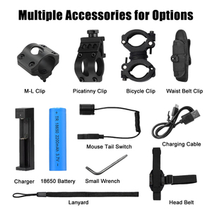 Zf001 công nghiệp siêu sáng IP67 không thấm nước Zoom lửa chiến thuật đèn pin với 1200lm dài phạm vi 500m chùm có thể sạc lại - Product Image 3