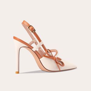 Nuevos Tacones Altos de Verano con Punta Fina y Diseño Único, Tacones Altos de Mujer con Nudo de Mariposa y Parte Trasera Abierta - Product Image 2