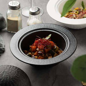 Vaisselle en céramique planète blanche créative assiette sphérique bol de roche décoration de plat principal de restaurant assiette de vaisselle de ménage - Product Image 4