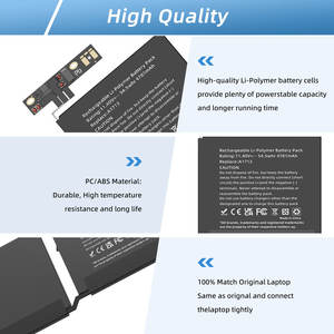 Batería de repuesto para portátil MYiYAE A1713 para <span class=keywords><strong>MacBook</strong></span> <span class=keywords><strong>Pro</strong></span> Retina 13 pulgadas <span class=keywords><strong>A1708</strong></span> 2016 <span class=keywords><strong>2017</strong></span> batería de la serie Year - Product Image 4
