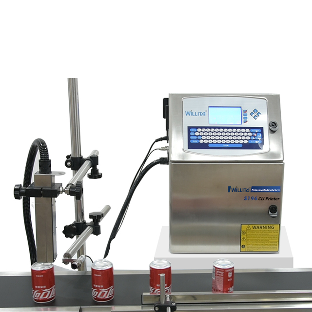 Automatic High-Speed CIJ Inkjet Coding Machine Best Before Dates Batch Codes QR Codes Plastic Bottles Metal Cans Inkjet Printers