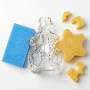 Éponge de nettoyage en mousse poreuse et élastique, découpée avec précision en usine, forme personnalisée, bloc de mousse pour le nettoyage des surfaces. - Product Image 5