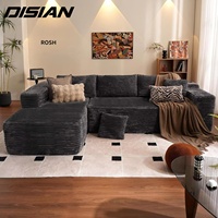 Vakuumkomprimierte Sofa-Box-Verpackung Großhandel Modernes Wohnzimmer-Möbelset L-förmiges Umwandelbares Schlafsofa Ecksofa