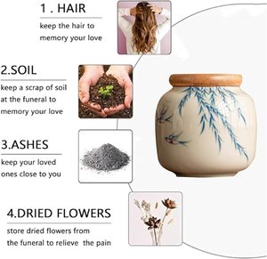 Urna in Ceramica Personalizzabile per Ceneri, Urna Commemorativa a Forma di Crisantemo, Portaceneri per i Propri Cari - Product Image 3