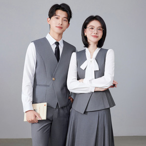 Professional Suits For Men And Women Executive Formal Wear Hotel Reception Uniform Midi Skirt Business Workwear Unisex Summer - Product Image 1