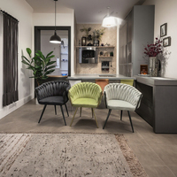 Chaises de salle à manger en velours rembourrées de luxe, confortables pour la maison, le lit, le salon, le restaurant, les hôtels, les banquets, les mariages