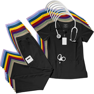 Set di Uniformi Mediche di Alta Qualità, Completi Chirurgici con Scollo a V, Divise Ospedaliere, Pantaloni Dritti per Saloni di Bellezza - Product Image 2