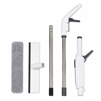 Brosse de nettoyage de vitres à pulvérisation économique personnalisée de 80 ml avec manche télescopique et tampon en microfibre pour le nettoyage du verre – Vente en gros