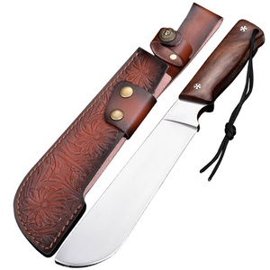 Cuchillo de Camping Multifuncional de Acero Inoxidable Personalizado, Mango de Madera, Forjado a Mano, Soporte OEM, Grosor de 6 mm, 15 cm - Product Image 1