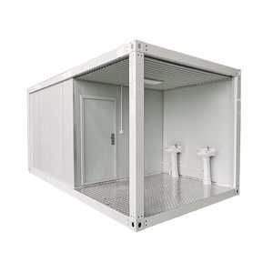Conteneur de toilettes portables 2x3m, installation facile, toilettes mobiles extérieures pour chantier - Product Image 1