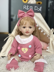Muñecas Bebé de Silicona DIY de 55cm con Control Remoto, Modelo de Gato, Novia Llorando, con Ropa Intercambiable, Juguete de Muñeca - Product Image 2