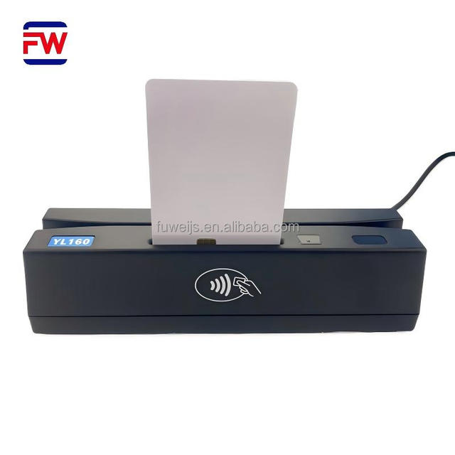 YL160 4-in-1 Smart Card Reader Supports Magnetic Stripe Card IC NFC/RFID Chip