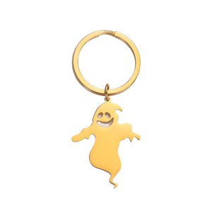 Llavero de Acero Inoxidable Kefeng para Mujer, Diseño de Fantasma, Joyería HipHop, Amuleto Sobrenatural, Regalo Metálico para Fiesta de Halloween - Product Image 1