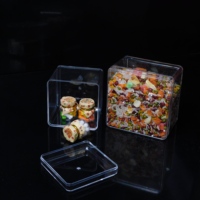 Boîtes à gâteaux en plastique transparent carrées en gros, boîtes à dessert en mousse, boîtes à tiramisu, emballage de gâteaux