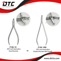 Pince orthodontique DTC Niti à double action, mini-poignée ergonomique, certifiée CE, modèle P106-10M