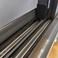 Fenêtres coulissantes modernes en alliage d'aluminium à rupture de pont thermique insonorisées, double vitrage, moustiquaire en acier inoxydable pour maison et villa