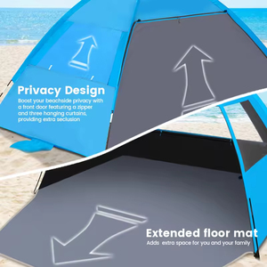 Carpa de Playa Extensible de Instalación Instantánea con 3 Ventilaciones, Protección Solar, Impermeable, Protección UV, Carpa de Camping para Exteriores - Product Image 5