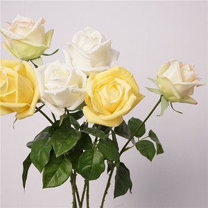 Rose artificielle professionnelle MTY Real Touch, hydratante pour les mains, en soie, pour la décoration de tables d'hôtels et de restaurants haut de gamme - Product Image 4