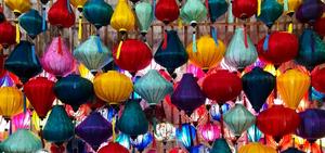 Traditional Silk <b>Lantern</b> Vietnam for New Year - Product Image 4
