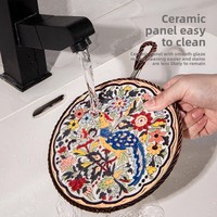 Grand dessous-de-plat et protège-plat anti-brûlure, résistant à la chaleur, au design zen asiatique, pour la maison