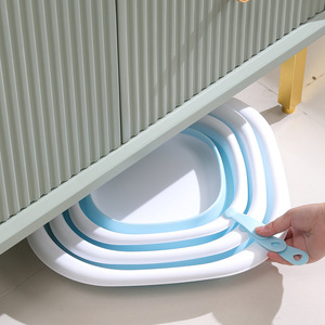 Foldable Plastic Washbasin Square Portable <b>Basin</b> For Household Travel Laundry Use - Product Image 2