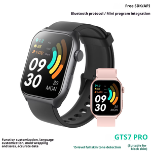 2025 Cross-border GTS 7pro Smart Watch Heart Rate Blood Oxygen Monitoring Sports Watch Full Skin Color Detection Square Case Auto
