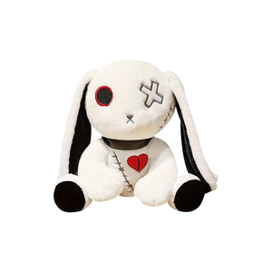 Peluche Lapin Démon Rouge et Noir avec Visage Maléfique, Poupée en Peluche Effrayante pour les Boutiques de Souvenirs des Parcs à Thème - Product Image 2