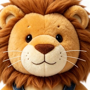 Adorabile Peluche di <span class=keywords><strong>Leone</strong></span> in Salopette di Jeans, Morbido e Soffice Pupazzo di <span class=keywords><strong>Leone</strong></span> Imbottito, Regalo Personalizzato per Bambini - Product Image 2