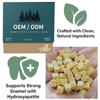 Mastic Menthe Gomme Naturelle Reminéralisante, Gomme au Xylitol Sans Sucre avec Hydroxyapatite, Favorise une Haleine Fraîche et la Santé Bucco-Dentaire