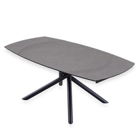 Meuble de luxe personnalisé, pieds métalliques, Table à manger extensible et en céramique, unités