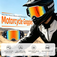 Lunettes de moto anti-buée double couche à dégagement rapide avec sangle réglable pour motocross, dirt bike et VTT – Vente en gros