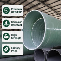 Tuyau en fibre de verre FRP GRP de Chine, gamme complète de tuyaux renforcés en fibre de verre, taille allant de DN50 à DN1200