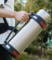 Bouteille isotherme classique en acier inoxydable de 1,2 L à 4,2 L, sans BPA, avec sangle de transport, pour voyage
