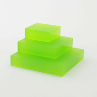 21/2 "épais acrylique Cube bloc bijoux pendentif anneau brillant affichage bureau bloc dégradé Lucite givré présentoir
