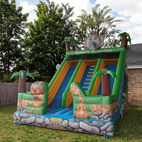 Vente directe d'usine Kaluen, toboggan gonflable pour enfants en PVC résistant, pour intérieur et extérieur, thèmes animaliers, toboggan de parc commercial, 5m*7m*6m