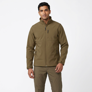 Wholesale <b>Men</b> Winter Denim Softshell Slim Fit Stand Collar Windproof <b>Jacket</b> Front Logo Cotton Lining New Design <b>for</b> Sale - Product Image 1